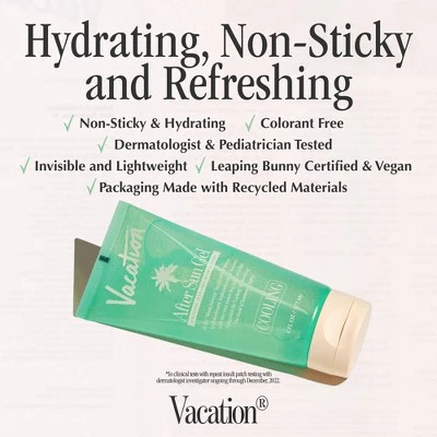 Vacation Sunscreen After Sun Gel 6 fl oz - NEW - Image 4