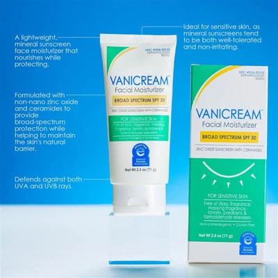 Vanicream Facial Moisturizer SPF 30 Zinc Oxide Mineral Sunscreen for Sensitive Skin 2.5oz - Missing Box - Image 7