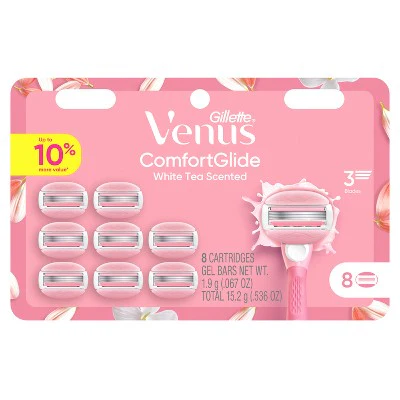 Venus Comfort Glide White Tea Women Razor Blade Refills 8ct - Missing Box - Image 2