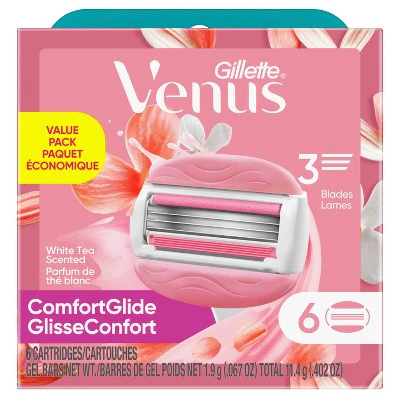 Venus Comfortglide White Tea Women's Razor Blade Refills 6ct - Missing Box - Image 2