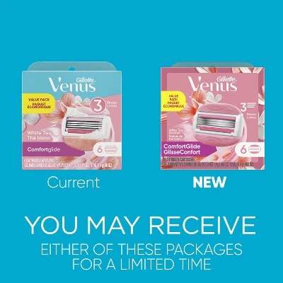 Venus Comfortglide White Tea Women's Razor Blade Refills 6ct - Missing Box - Image 3