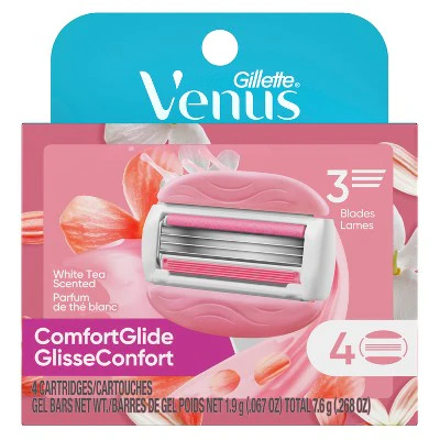 Venus Comfortglide White Tea Women's Razor Blade Refills 4ct - Missing Box - Image 2