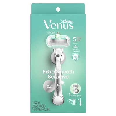 Venus Deluxe Smooth Sensitive Women's Razor + 2 Razor Blade Refills - Imperfect Box - Image 2