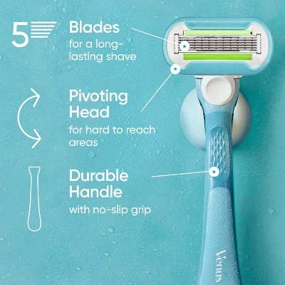 Venus Extra Smooth Value Pack Women's Razor + 5 Razor Blade Refills - Missing Box - Image 2