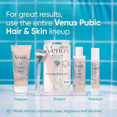 Venus For Pubic Hair and Skin Value Pack Razor Handle + 4 Blade Refills - Imperfect Box - Image 7