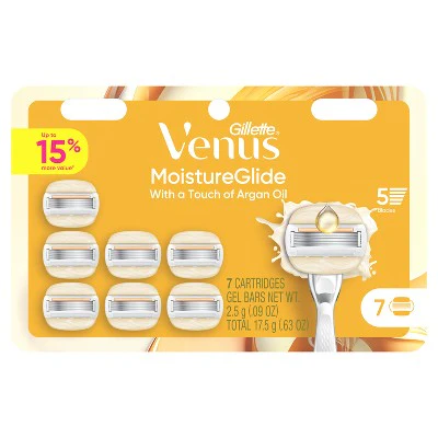 Venus Moisture Glide Women's Razor Blade Refills 7ct - Missing Box - Image 2