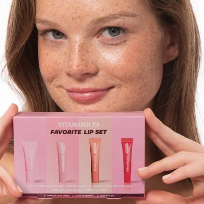 Vitamasques Stocking Stuffer Favorite Lip Gift Set 4ct - New - Image 3