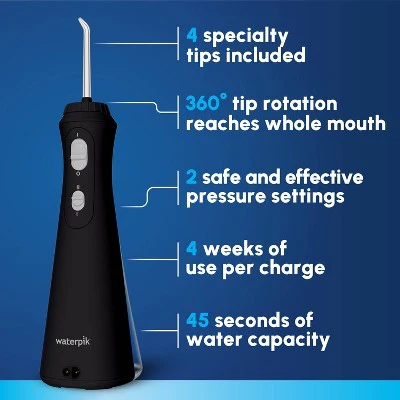 Waterpik Cordless Plus Rechargeable Water Flosser WP-462 Black - Imperfect Box - Image 4