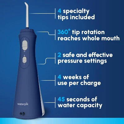 Waterpik Cordless Plus Rechargeable Water Flosser Blue - Imperfect Box - Image 3