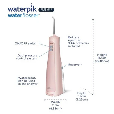 Waterpik Cordless Revive Water Flosser Blush Pink - Missing Box - Image 5