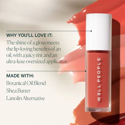 Well People Lush Lip Tinted Oil Cherry Blossom 0.14 fl oz - Imperfect Box - Image 5