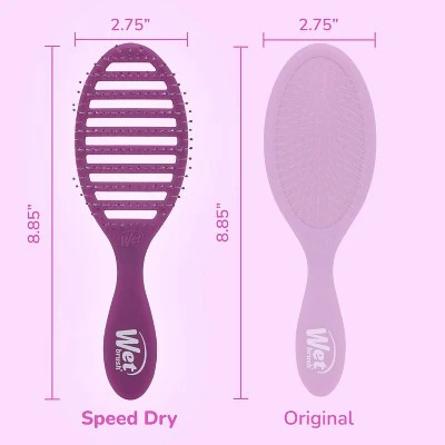 Wet Brush Speed Dry Detangler Hair Brush for Quick Heat Drying Frost Purple - Imperfect Box - Image 5