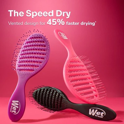 Wet Brush Speed Dry Detangler Hair Brush for Quick Heat Drying Frost Purple - Imperfect Box - Image 6