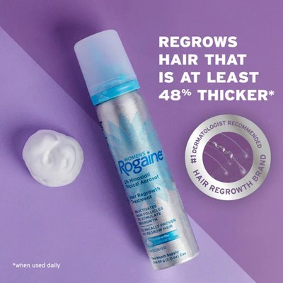 Women's Rogaine 5% Minoxidil Foam for Hair Thinning and Loss, Topical Treatment for Hair Regrowth 2.11oz - New - Image 3
